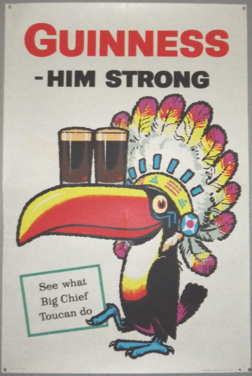 Guinness poster Big Chief Toucan