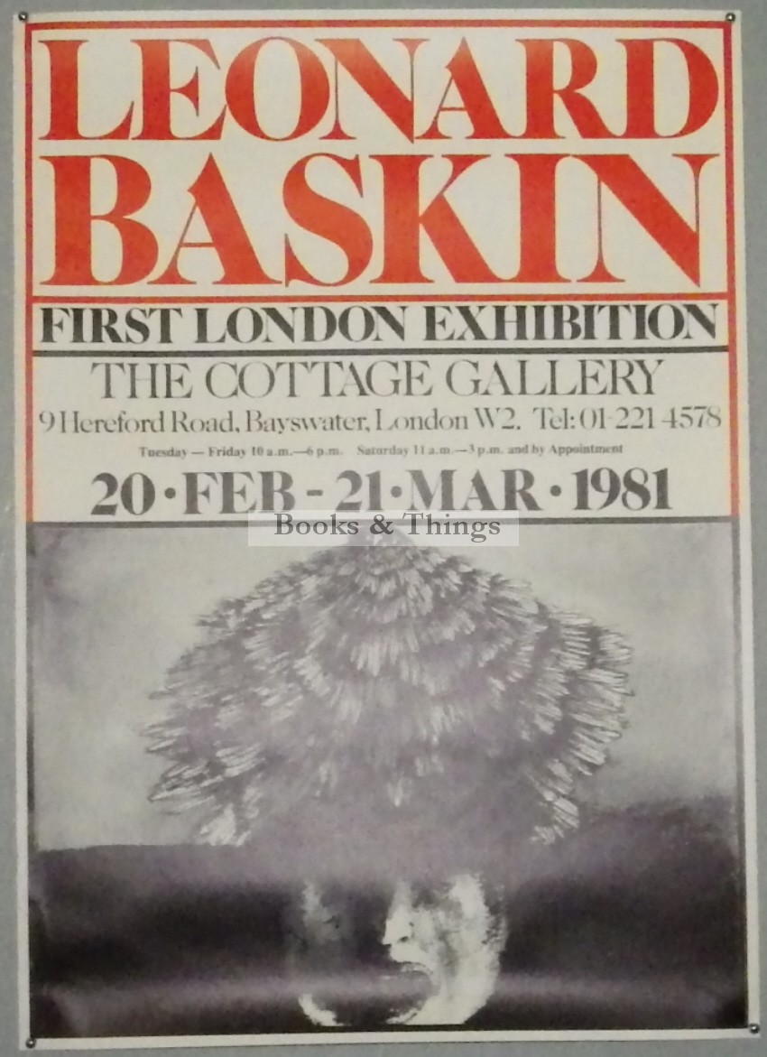 Leonard Baskin London exhibition poster