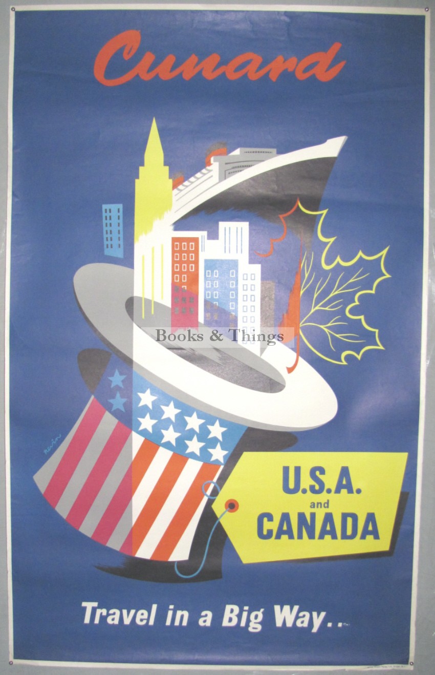 Nevin poster Cunard to USA & Canada