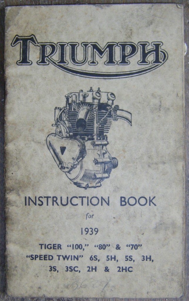 Triumph motorcycle instruction book