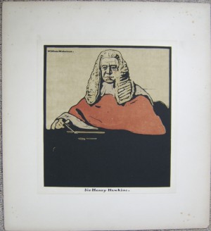 William Nicholson lithograph Sir Henry Hawkins
