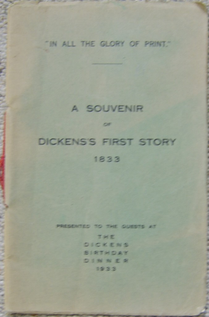 Charles Dickens Souvenir 1933