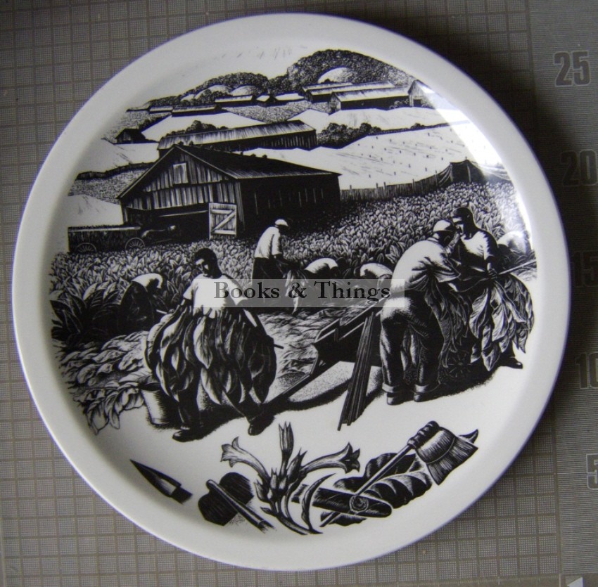Clare Leighton Wedgwood plate Tobacco Growing