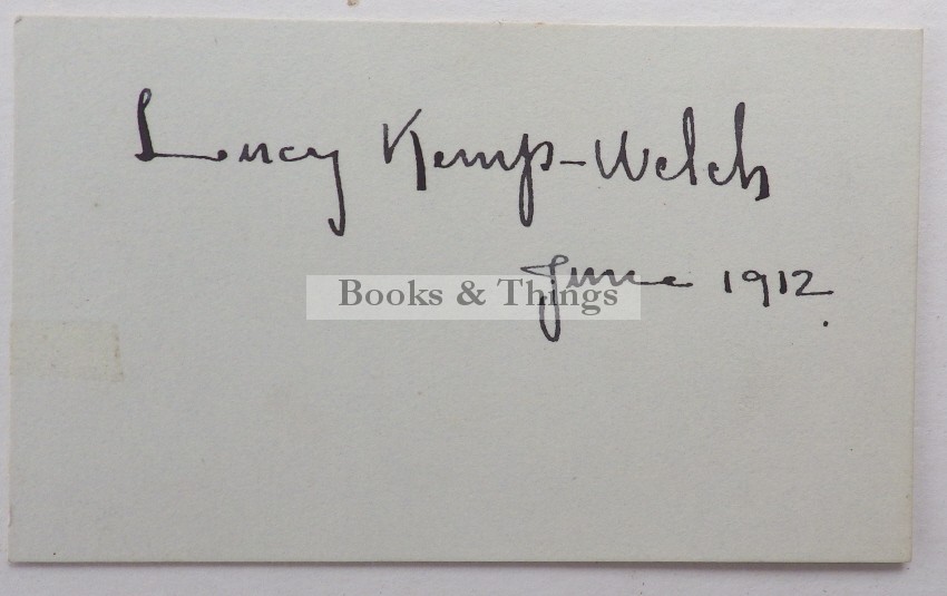 Lucy Kemp-Welch autograph
