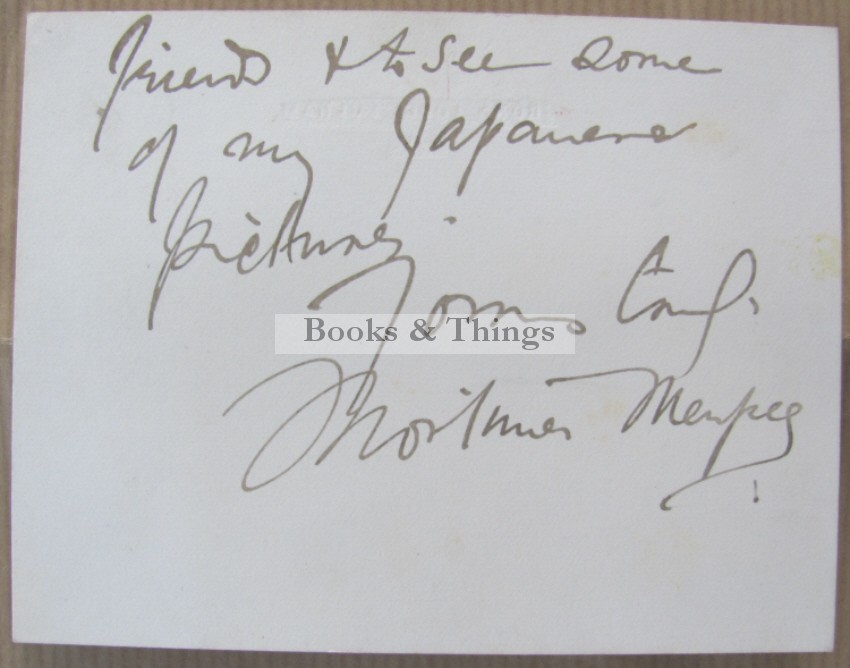Mortimer Mempes autograph card