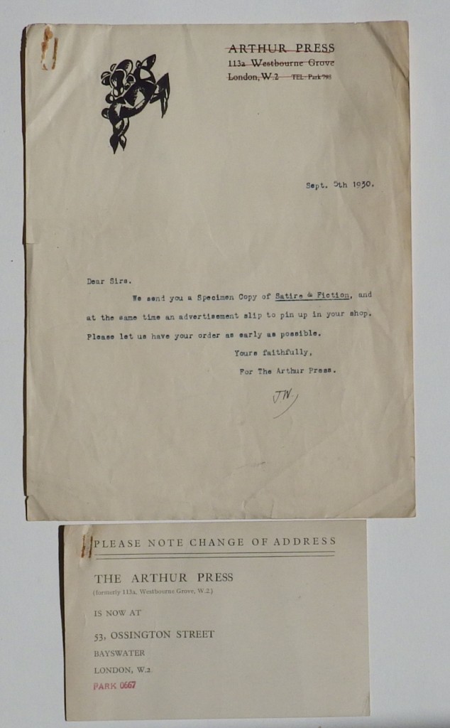 Arthur Press letter