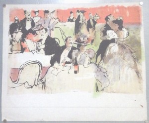 cafe lithograph