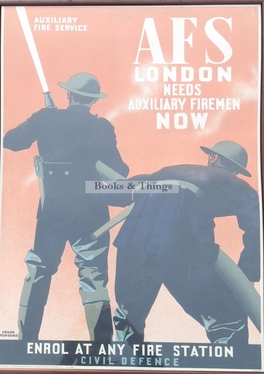 Frank Newbould poster Auxiliary Fire Service