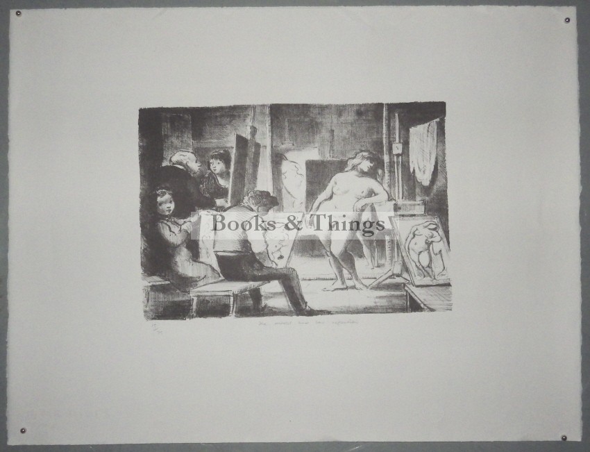 Edward Ardizzone lithograph The Model & her Reflection