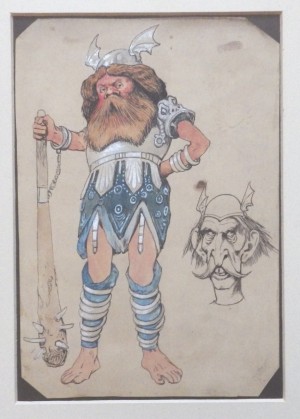 viking watercolour