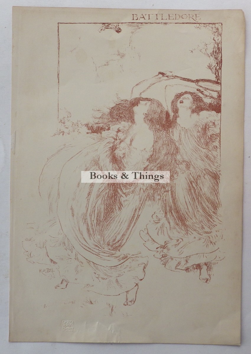 Robert Anning Bell lithograph Battledore