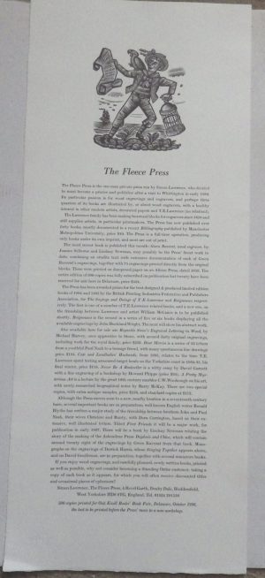 Fleece Press poster